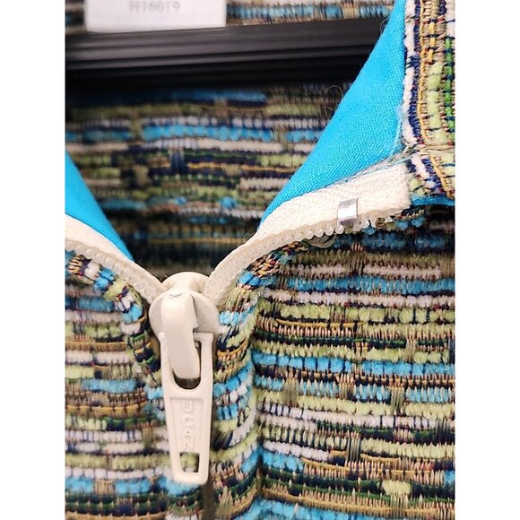 Coldwater Creek Multi-Color Textured Zip Jacket Medium - Rayon Cotton Blend - Picture 13 of 16